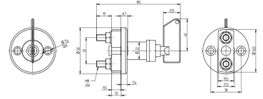 Batterie Trennschalter: 06.0382/N mit Kunststoffschlüssel